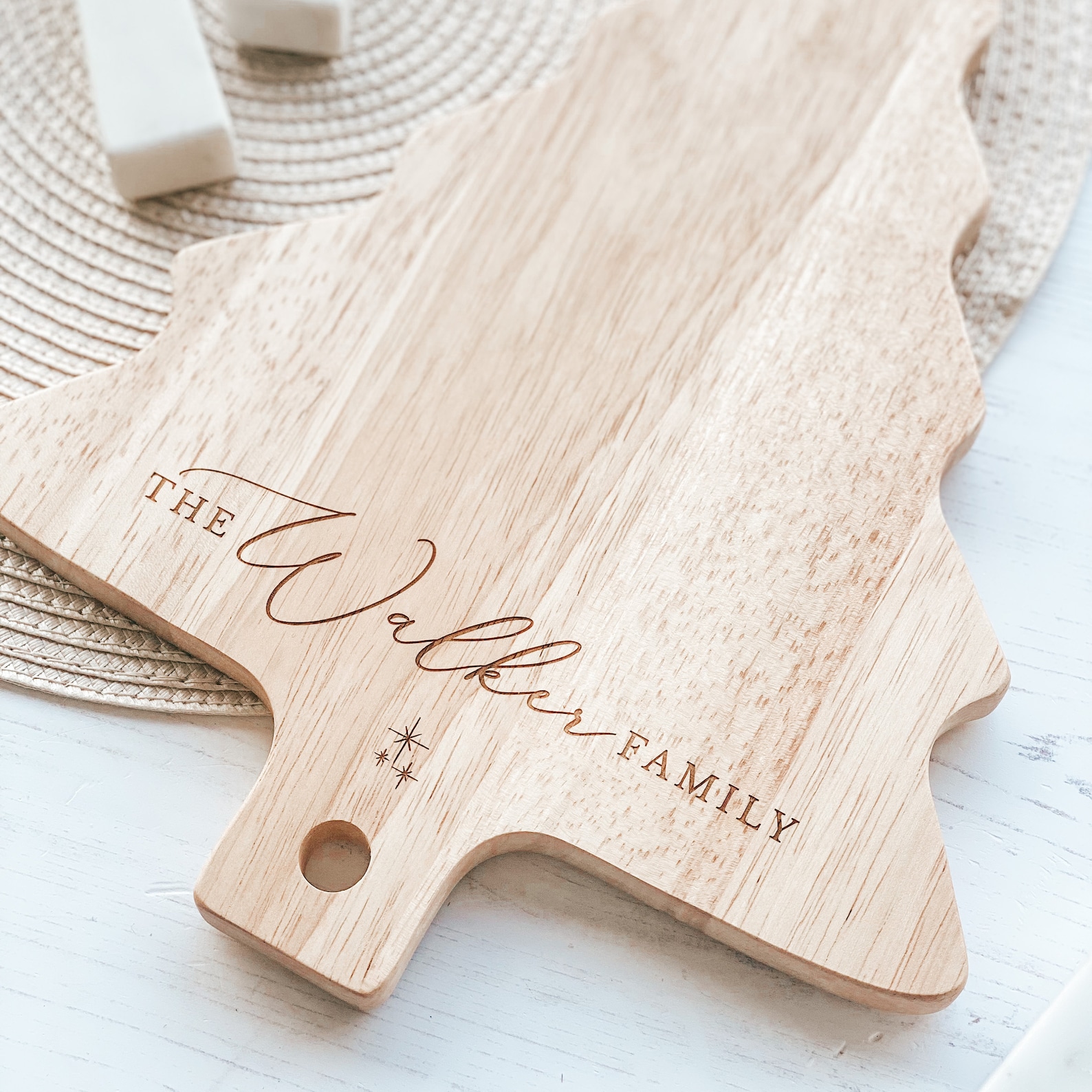 Personalised Christmas Tree Chopping Board Christmas Serving Etsy UK