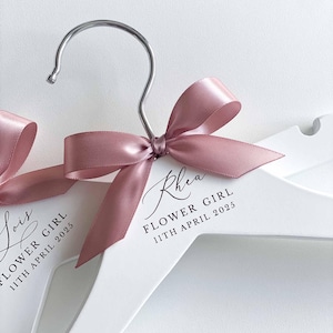 Flower Girl Dress Hangers, Page Boy Wedding Hanger, Child Wooden engraved hanger, Christening, First Birthday gift, First day of School