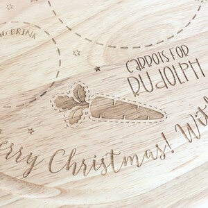 Christmas Eve Treat Board for Santa, Father Christmas, Personalised Laser engraved Treat Plate image 8