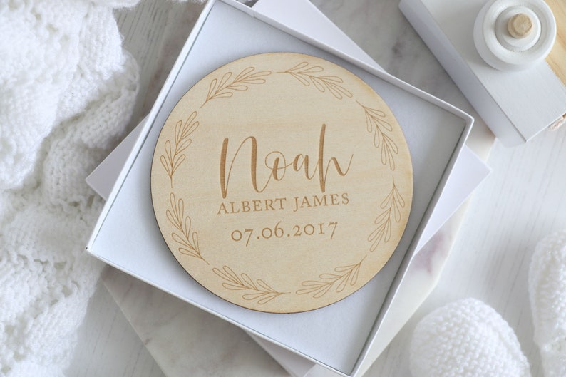 Baby Name Announcement Wooden Plaque Nursery Decor Etsy
