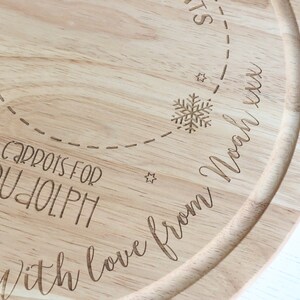 Christmas Eve Treat Board for Santa, Father Christmas, Personalised Laser engraved Treat Plate image 10