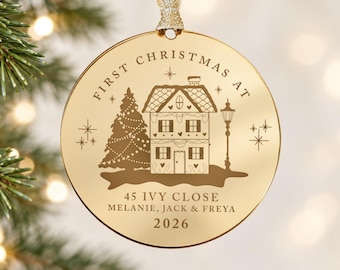 First Christmas in our New Home, 1st Christmas, Bauble, Christmas Decoration, Gift idea, Tree decoration, Secret Santa Gift idea