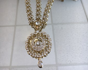 Gold&silver circle pendent headpiece