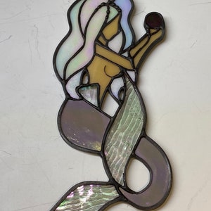 green Stained Glass Merman Logan