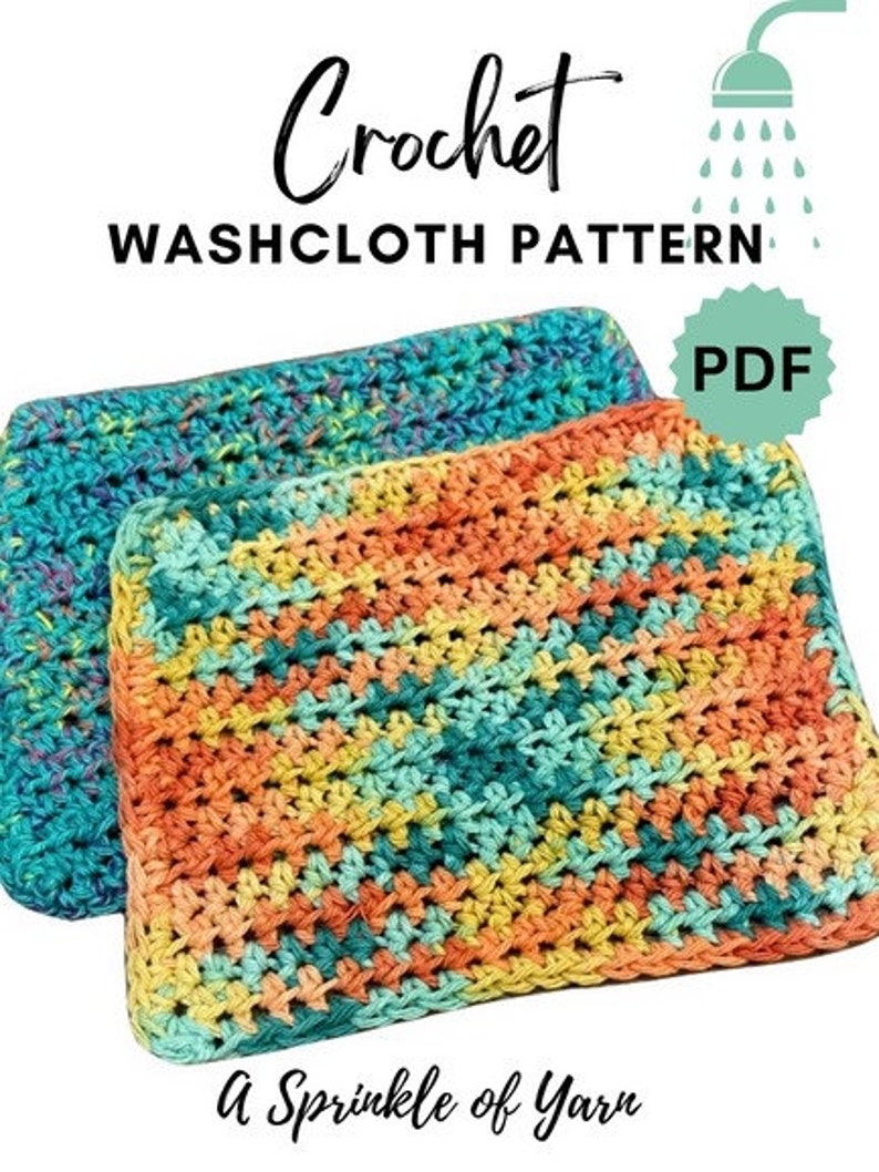 Crochet Washcloth Pattern Download Pdf Etsy