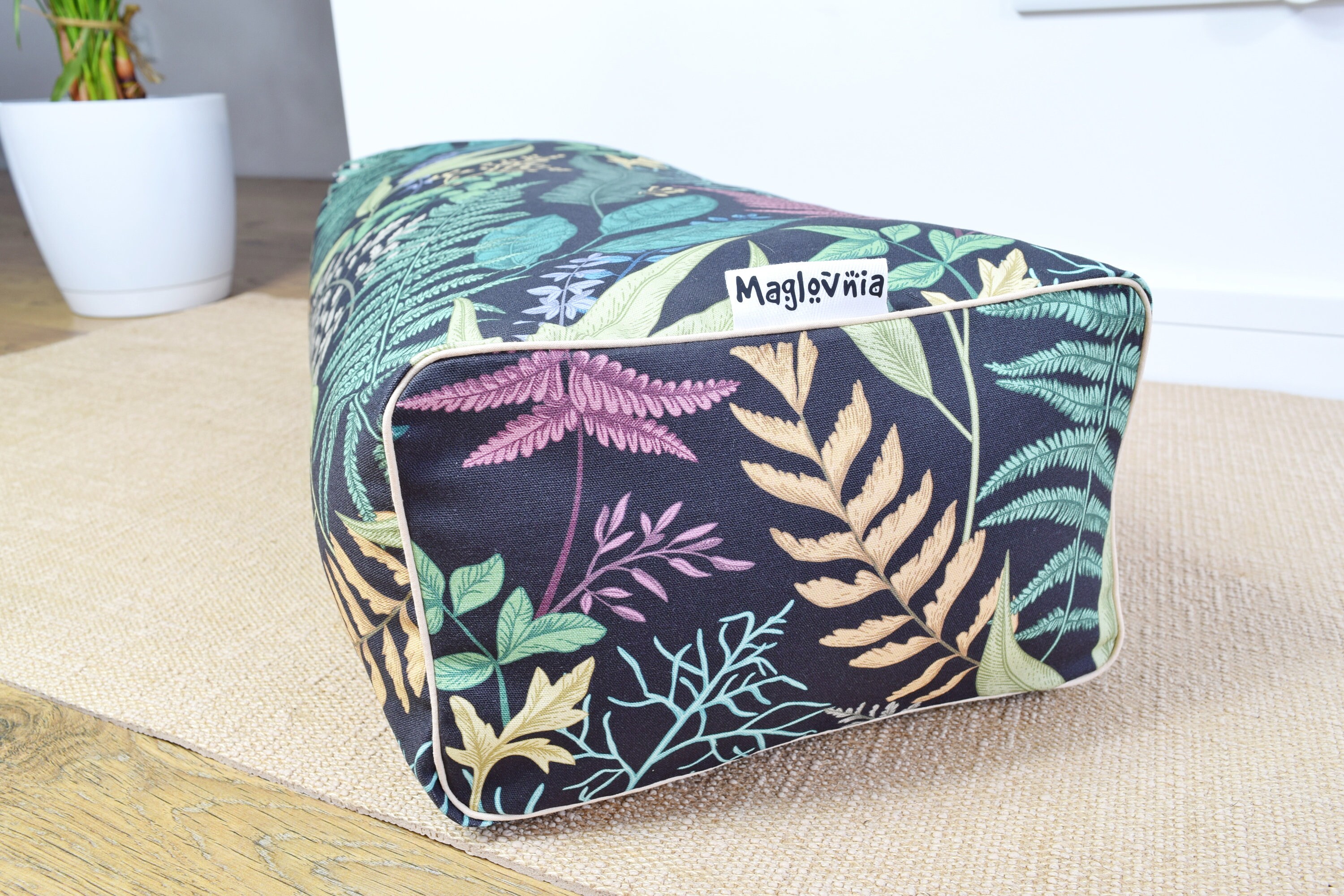 Rectangular Yoga Bolster with Buckwheat Hulls double