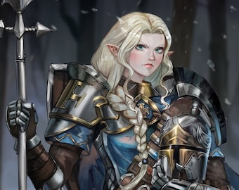 No AI Custom OC Dnd fantasy character art commission for portrait and character designs!