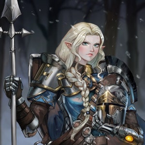 Geen AI Custom OC Dnd fantasy-personagekunstcommissie voor portret- en personageontwerpen!
