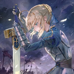 Saber Artoria Pendragon Fate Stay Night A3 Art Print - Etsy
