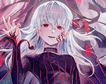 Fate stay night Heavens Feel Sakura Matou and Rider  A3 11.7 in x 16.5 Art print