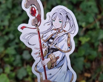 Magical elf girl Glossy Vinyl Sticker decal (3" )