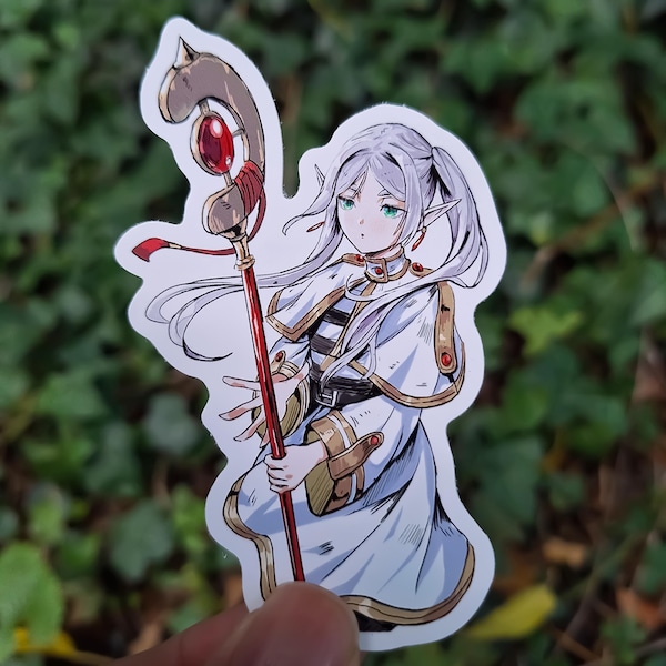Magical elf girl Glossy Vinyl Sticker decal (3" )