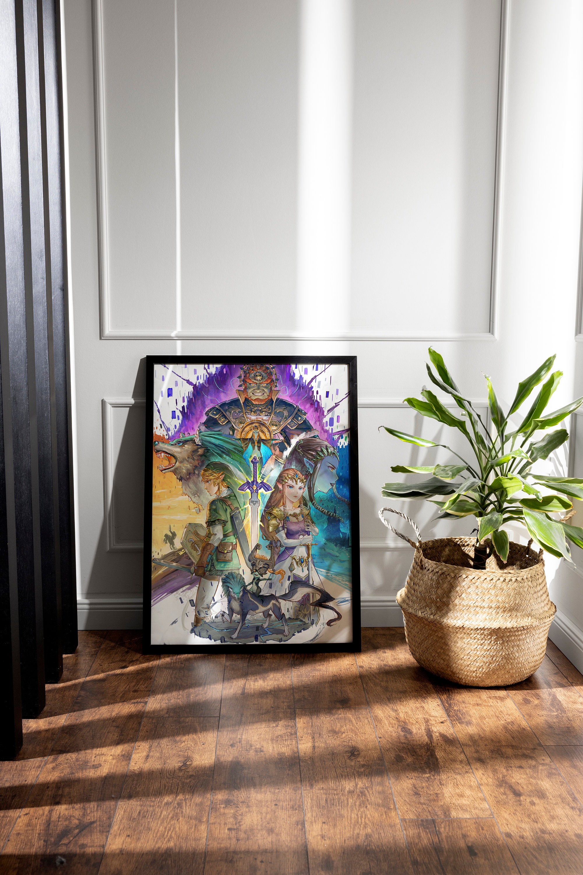 Legend of Zelda Art Print, Twilight Princess, Hand Drawn, A3