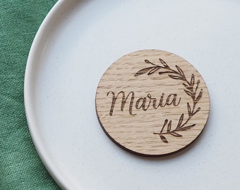 Wedding Place Name- Name Tag- Wooden place name- Acrylic place name- -engraved name- Acrylic Wedding- Wedding table- Wedding stationary