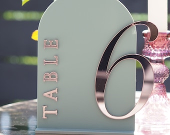 Acrylic Table Number -Wedding sign-Table number-Acrylic table number-Wedding sign- Table decor- Wedding table- seating plan