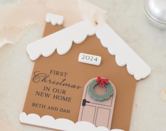 Personalised new home Christmas decoration, Christmas Gift, Gift for new home, Christmas bauble, Gingerbread house, Home Gift