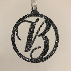 Beautiful Glitter Letter/Initial Decoration Christmas decor Glitter Christmas bauble Sparkle Personalised Christmas bauble Initials image 5