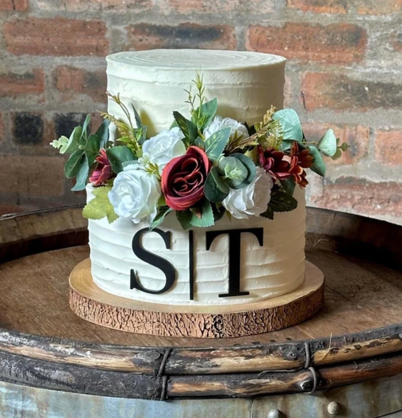 Acrylic wedding cake monogram personalisation cake topper wedding monogram acrylic cake personalisation image 5