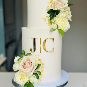 Acrylic wedding cake monogram personalisation cake topper wedding monogram acrylic cake personalisation image 8