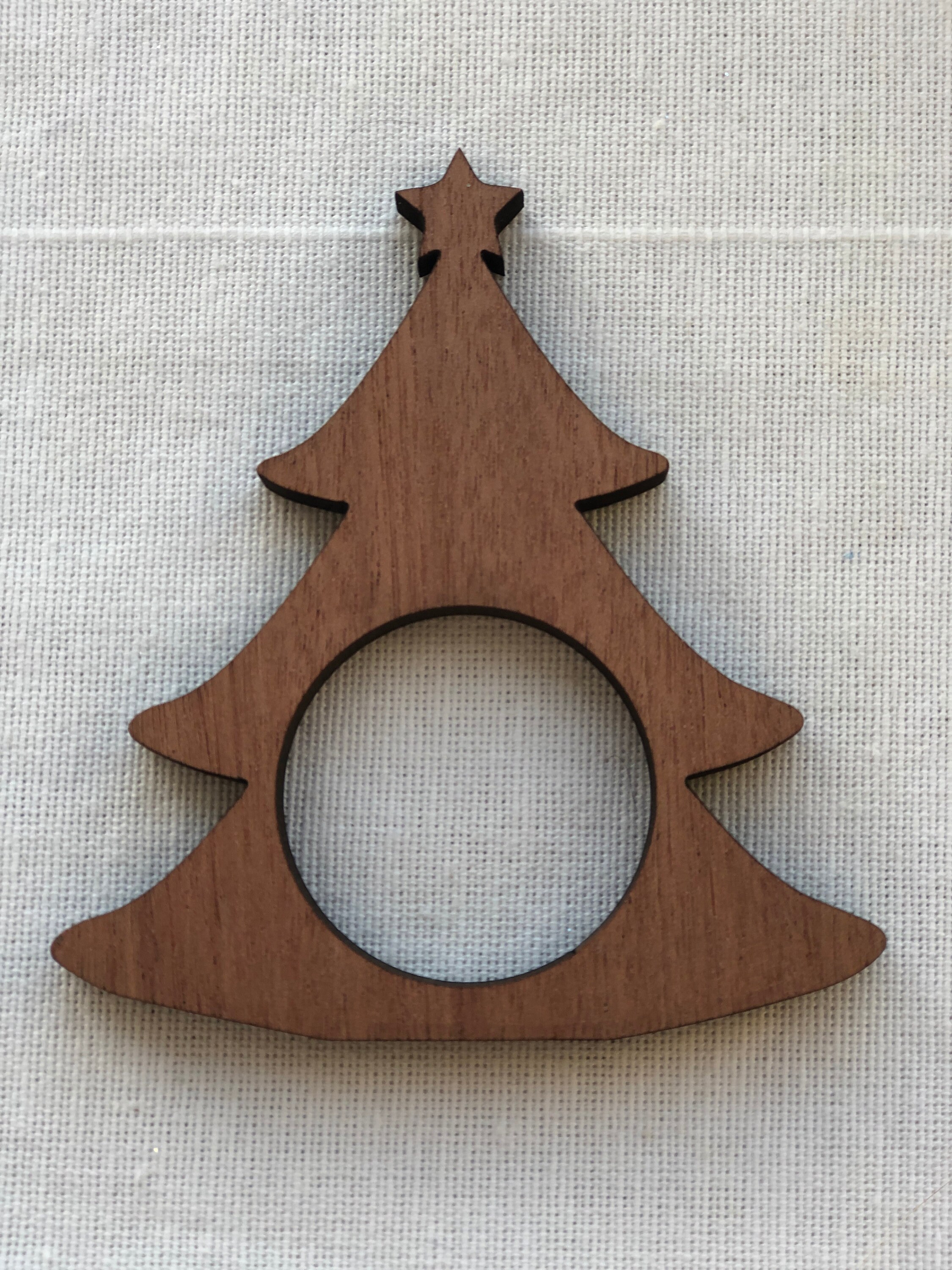 Christmas Tree Wooden Napkin Ring Set of 4 or 6christmas Etsy UK