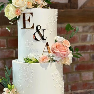 Acrylic wedding cake monogram personalisation cake topper wedding monogram acrylic cake personalisation image 6