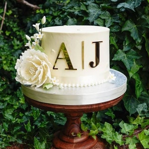 Acrylic wedding cake monogram personalisation cake topper wedding monogram acrylic cake personalisation image 7