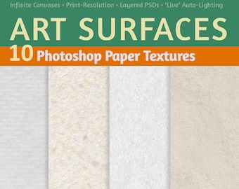 Op de afbeelding: Een set van 10 Photoshop-papiertexturen, met een verscheidenheid aan witte en crèmekleurige papiertexturen. De texturen zijn naadloos en kunnen worden gebruikt om realistische papieren effecten te creëren in digitale kunst.