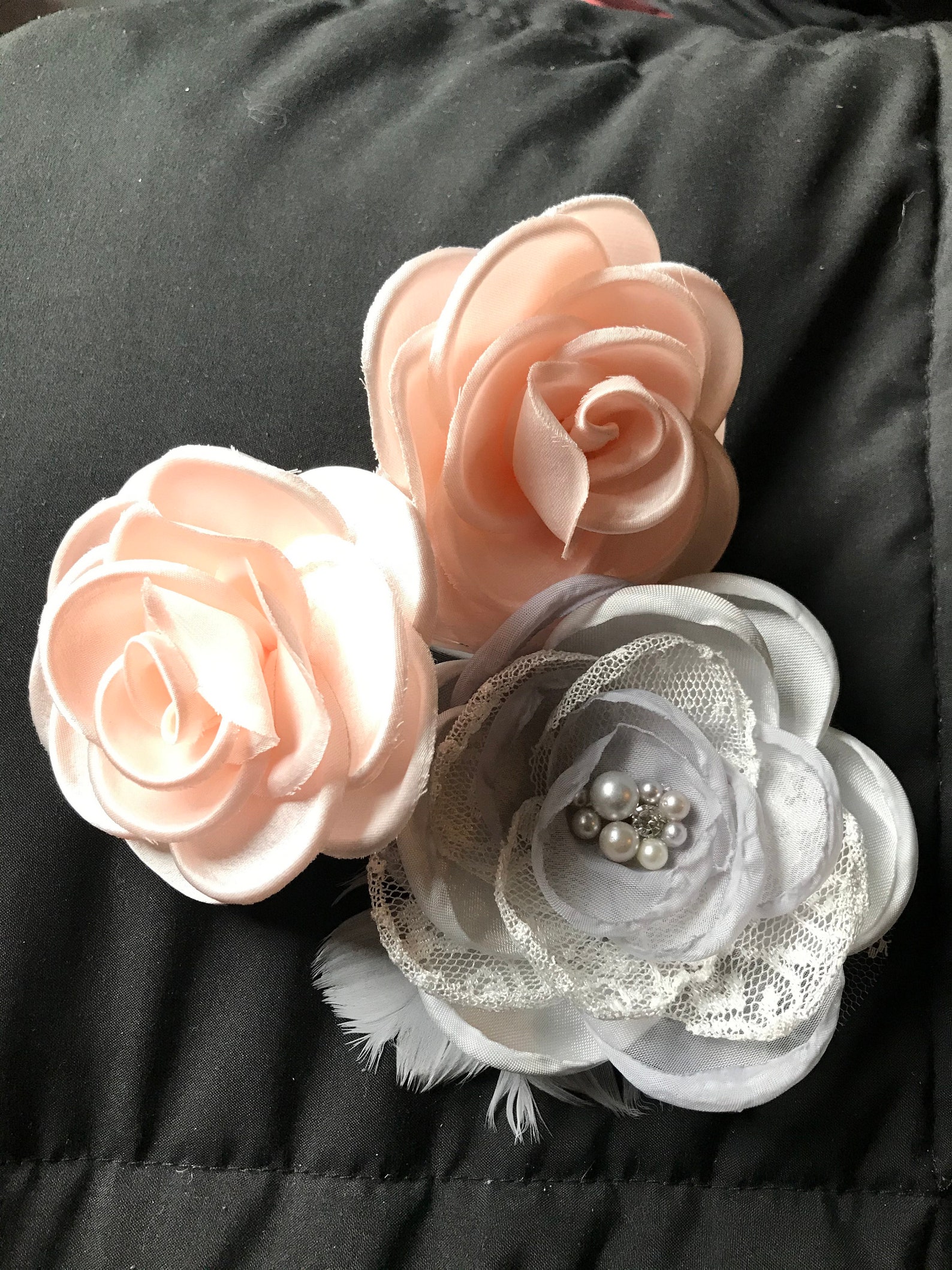 Flower Hair Barrettes Flower Barrette Hair Barrette Flower Etsy