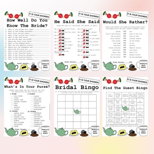 The Office Bridal Shower Themed Games Bridal Shower Games Etsy