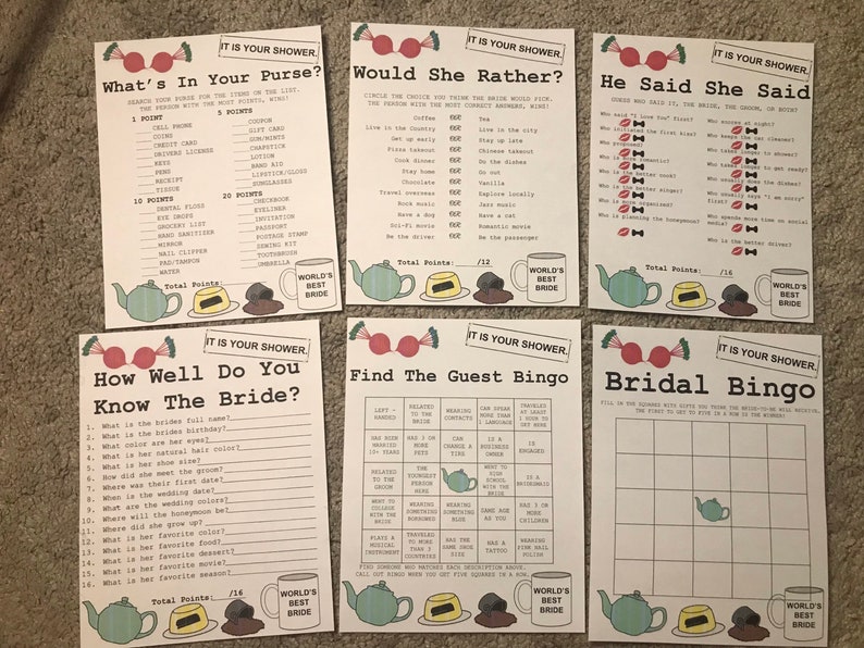 The Office Bridal Shower Themed Games, Bridal Shower Games Office Theme