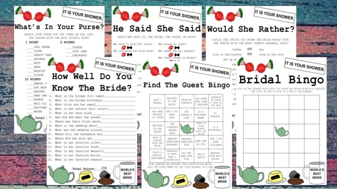 The Office Bridal Shower Themed Games Bridal Shower Games Etsy