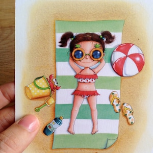 Clémentine à la plage