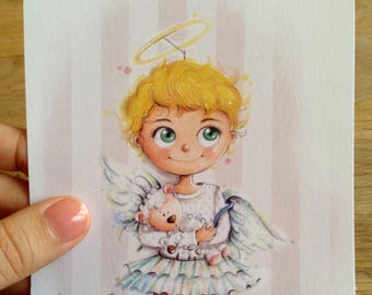 Mathilde disguised as an angel