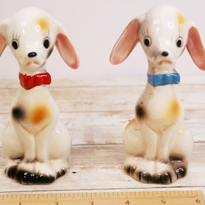 Vintage Dogs Salt and Pepper Shakers | Japan