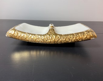 MCM Weeping Bright Gold Ashtray:  Elegant 24k gold splatter