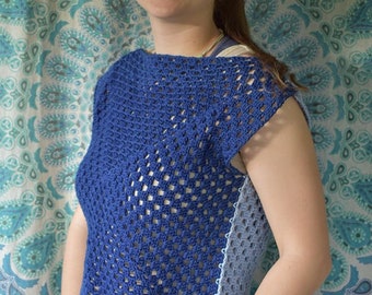 Patrón superior cuadrado de abuela sin coser