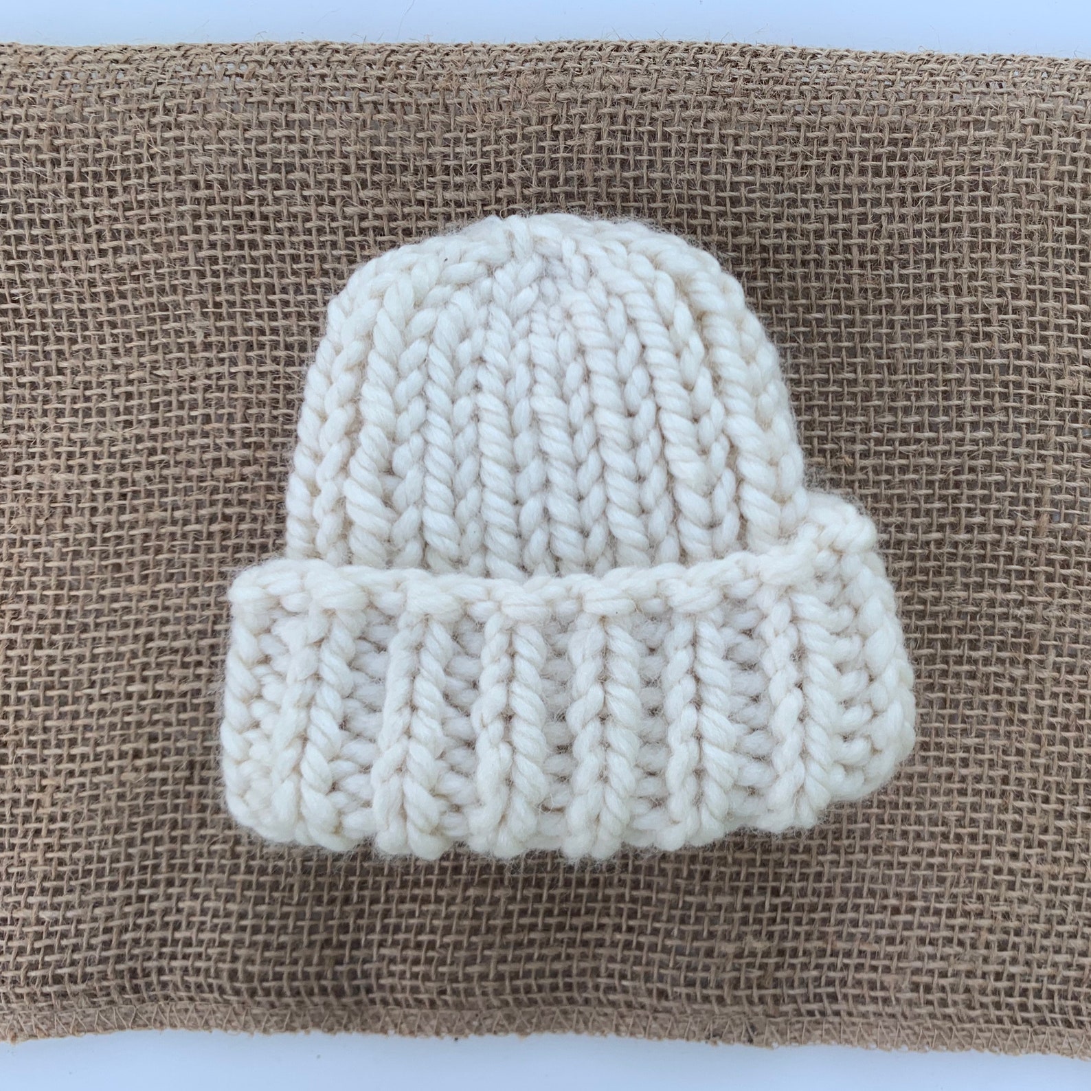 Hand Knit Newborn Hat Etsy