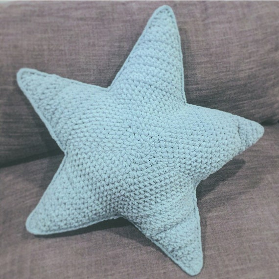 Big Fluffy Crochet Star Pillow Star Shaped Pillow Star Etsy