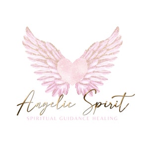 Angel wings Logo Design, feminine Logo, Logo design, Logo, Premade logo, Logo Template, nail, beauty, watercolor, Pink Logo