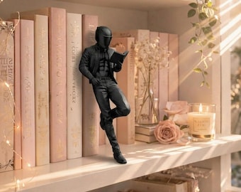 Black Biker Figurine | Dark Romance Bookshelf Decor | MC Romance Reader Gift