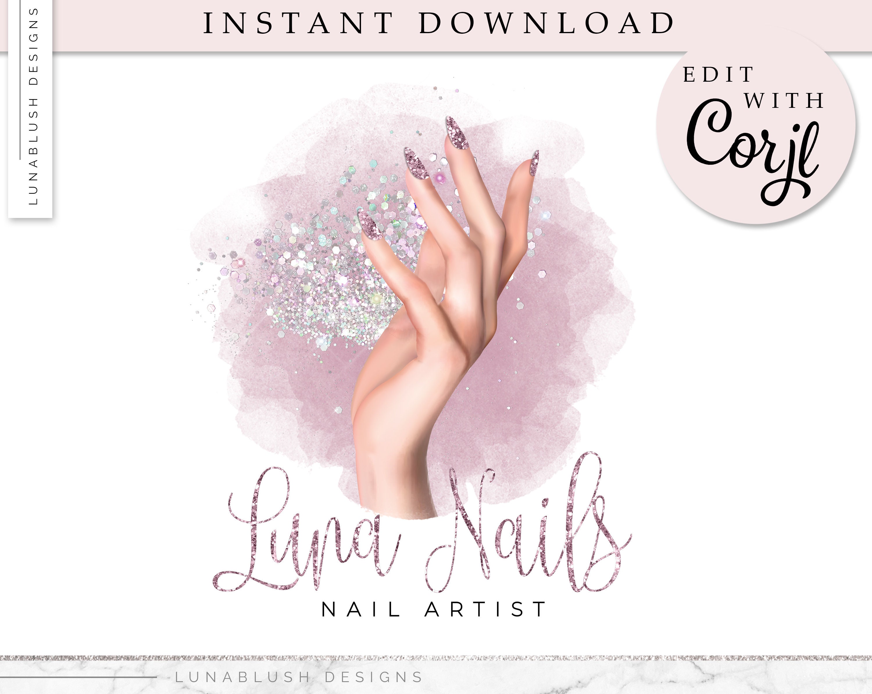 beauty-logo-nail-artist-logo-design-premade-logo-elegant-etsy-espa-a