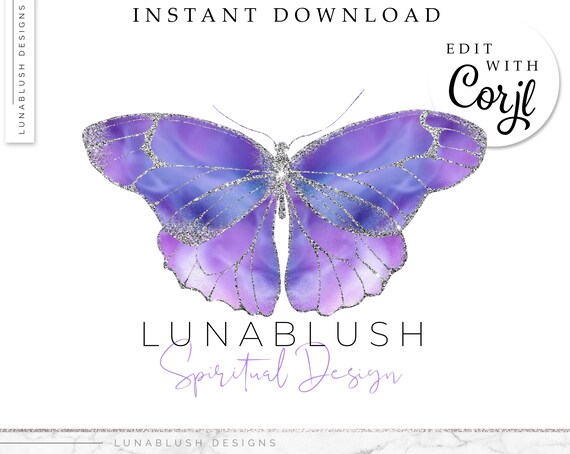 Buy Purple and Silver Butterfly Logo Design , Beauty Logo, Feminine Logo,  Logo Design, Butterfly Logo, Glitter Logo, Instant Logo Online in India -  Etsy