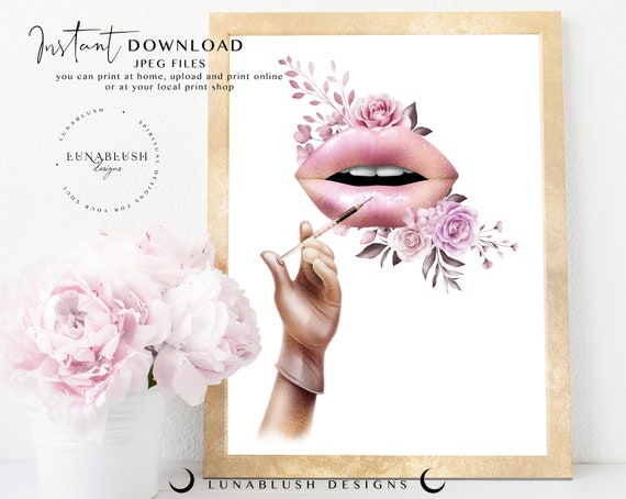 Printable Wall Art Lip Injection Beauty Salon Decor Spa | Etsy