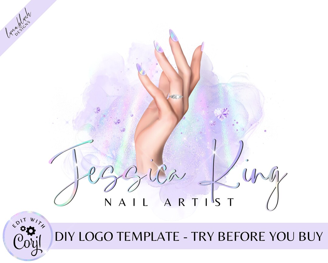 Beauty Logo, Nail Artist Logo Design, Premade Logo, Elegant Logo, Nail
