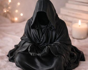 Hooded Reaper Figurine – Gothic Dark Romance Bookshelf Decor
