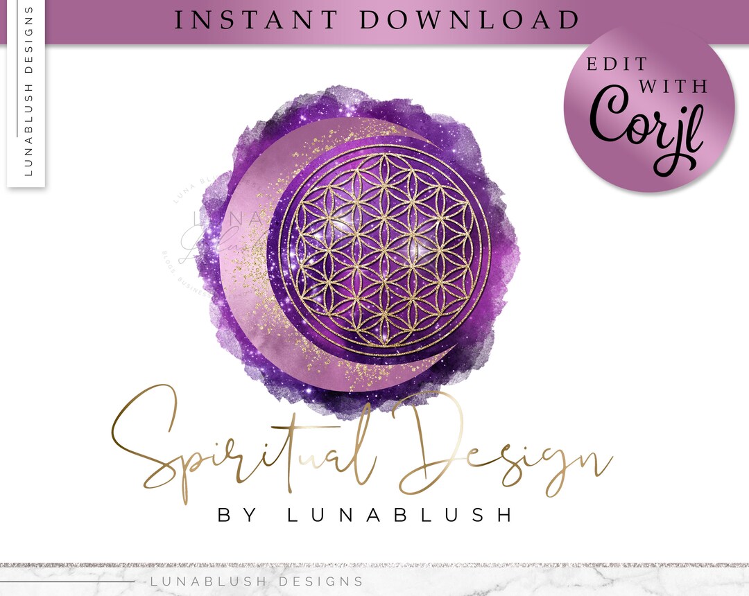Flower of Life Logo Sacredgeometry Logo Gold Logo Etsy