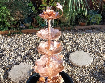 Tiered Rose Copper Fountain