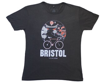 Bristol Cycling T-Shirt - Ethical Bamboo, Charcoal Grey