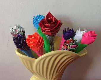 Duct Tape Rose Straws (MADE TO ORDER) Forever Flowers