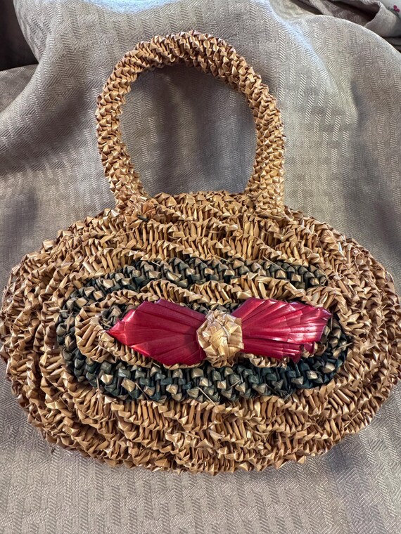 Straw Handbag - image 1